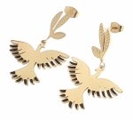 gold earrings made of stainless steel