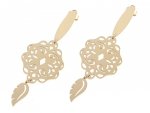 gold earrings made of stainless steel