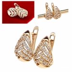 exclusive swarovski gold-plated earrings