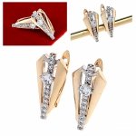 exclusive swarovski gold-plated earrings