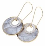 gold earrings made of stainless steel