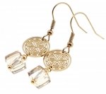 gold earrings made of stainless steel