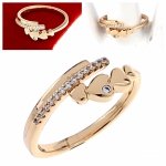 gold ring 18,60mm. gold-plated engagement xuping