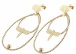 gold earrings made of stainless steel