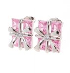 gold plated earrings with exclusive cubic zirconia