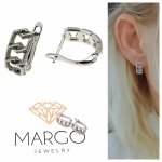 gold plated earrings with exclusive cubic zirconia