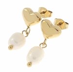 gold earrings made of stainless steel