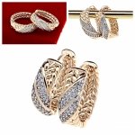 exclusive swarovski gold-plated earrings