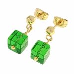 gold earrings made of stainless steel