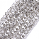 Glass beads faceted strands