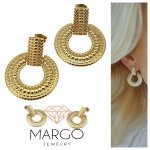 gold earrings made of stainless steel