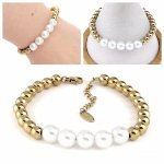 BRACELET GOLD CELEBRITY STAINLESS STEEL