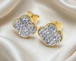 gold plated earrings with exclusive cubic zirconia