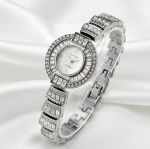 4553 Ekskluzywny damski srebrny zegarek Kurren klasyk cyrkonie