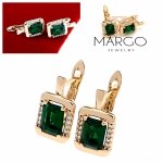 3616 Kolczyki złote cyrkonia pozłacane 18k Xuping wiszące