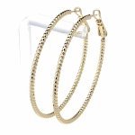 606 Kolczyki złote pozłacane wiszące 14K Xuping koła 4,4cm