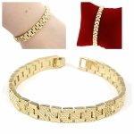 4746 Bransoletka złota elegancka 18cm pozłacana 14k Viki Lady