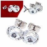 0172 Srebrne kolczyki pozłacane białym złotem Xuping wtyczki 