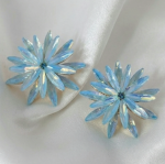 2522 Kolczyki złote pozłacane wtyczki 14K cyrkonie 