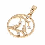 1042 Złota zawieszka cyrkonie pozłacana 18k Xuping 