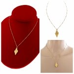 0111 Złoty łańcuszek naszyjnik 41+5 stal chirurgiczna 316L muszelka