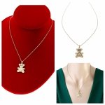 @2270 Złoty łańcuszek naszyjnik 40+5 stal chirurgiczna 316L celebrytka Viki lady miś