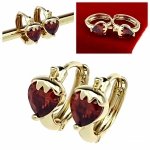 3459 Kolczyki złote pozłacane wiszące 14K Xuping cyrkonie