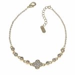 1414c Bransoletka elegancka złota 17+5cm pozłacana 14k 