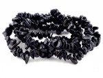 n01 Obsydian kamień naturalny sieczka drobna 5-14mm pasmo 80cm