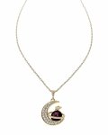 3603 Złoty łańcuszek naszyjnik 40+5cm pozłacany 14k Austrian Crystal 