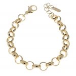 2284 Bransoletka elegancka złota 17+3cm pozłacana 14k 