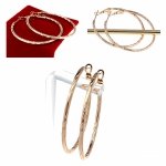 2268 Kolczyki złote pozłacane 18k Xuping wiszące koła 4cm