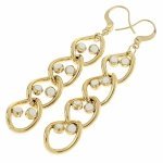 4191 Kolczyki złote stal chirurgiczna nierdzewna celebrytki wiszące