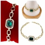 3192 Bransoletka elegancka złota 17+2,5cm pozłacana 14k Xuping Austrian Crystal