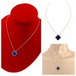 @3248 Złoty łańcuszek stal chirurgiczna 316L nierdzewna 45cm naszyjnik koniczyna marokańska