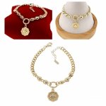 2072 Bransoletka elegancka złota 16+3cm pozłacana 14k