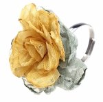 2121b Pierścionek regulowany kwiatek lato wakacje kwiat rozmiar uniwersalny