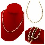 381b Złoty łańcuszek 50cm stal chirurgiczna 316L nierdzewna 