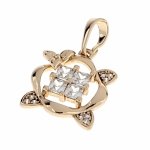830a Złota zawieszka cyrkonie pozłacana 18k Xuping 