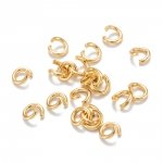 op255 Kółeczka pozłacane 14k 200 sztuk 5x1 mm złote otwarte 