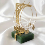 Золотые серьги из нержавеющей стали