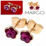 эксклюзивные серьги с позолотой swarovski