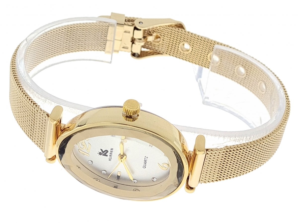 3911 Zegarek damski z oty stal chirurgiczna Kurren elegancki