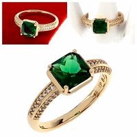 Goldring 18,60 mm. vergoldete Verlobung Xuping 