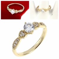 Goldring 18,60 mm. vergoldete Verlobung Xuping 