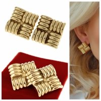 gold earrings made of stainless steel 