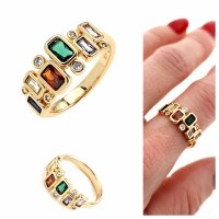 gold ring 18,60mm. gold-plated engagement xuping 