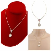 3344 Złoty łańcuszek Austrian Crystal 40+5 naszyjnik pozłacany 14K Xuping 