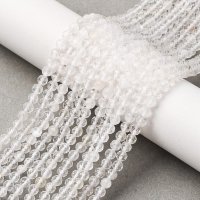 2501 Naturalne koraliki kwarc kryształowy, okrągłe, fasetowane 4mm 39cm 