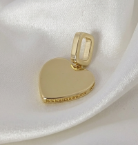 59e Złota zawieszka błyszcząca pozłacana 14k serce 